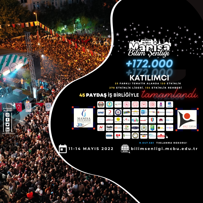 ÜRETEN ŞEHİR MANİSA BİLİM ŞENLİĞİ İLE YÜKSELDİ